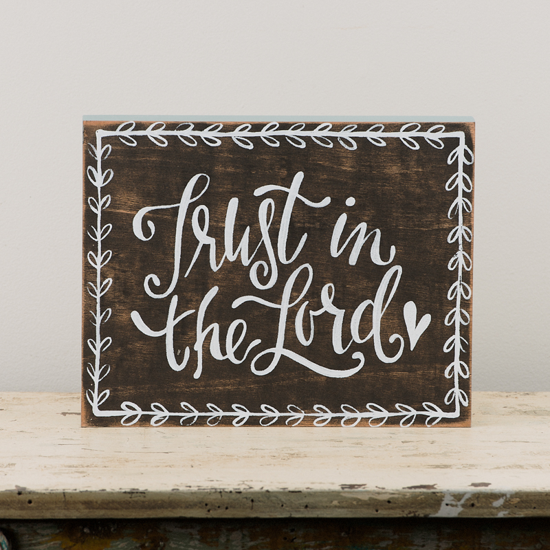 Trust In The Lord Framed Board