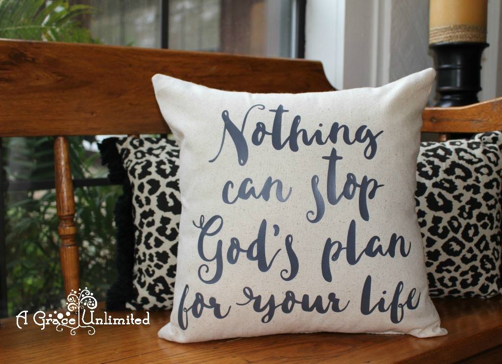 \"God\'s Plan\" pillow