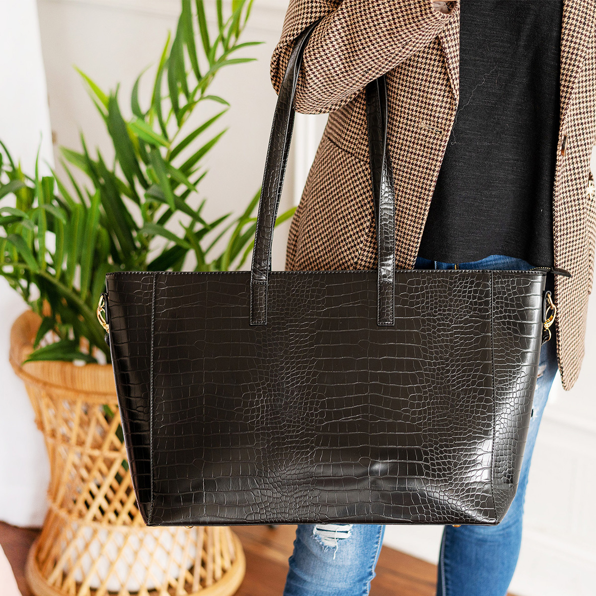 The Michelle Work Tote in Black