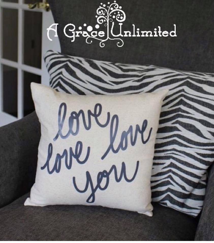 love love love you pillow